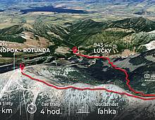 Route: Mt Chopok – Demänovské sedlo (saddle) - Lúčky